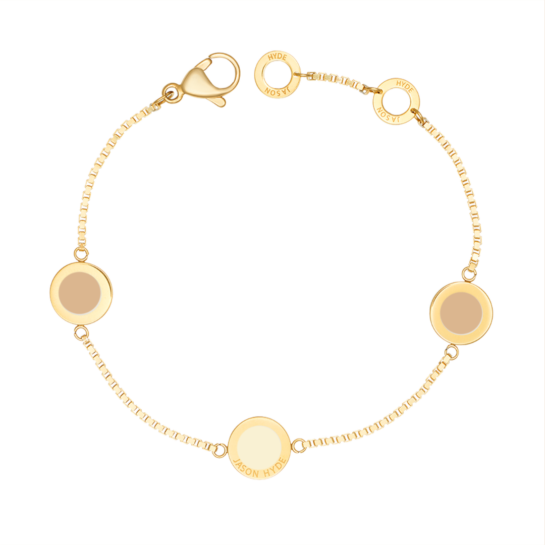 CAPPUCCINO AND BEIGE CHIPS TRIO BRACELET