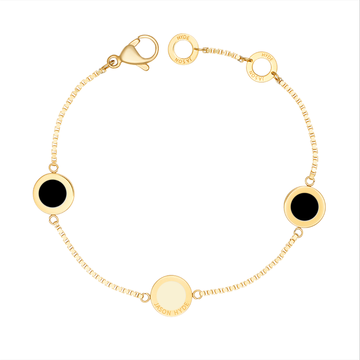 OCEAN CAPPUCCINO AND BLACK CHIPS TRIO BRACELET