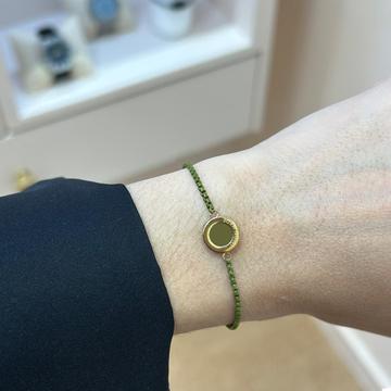 OCEAN OLIVE GREEN CHIP OLIVE GREEN CHAIN BRACELET