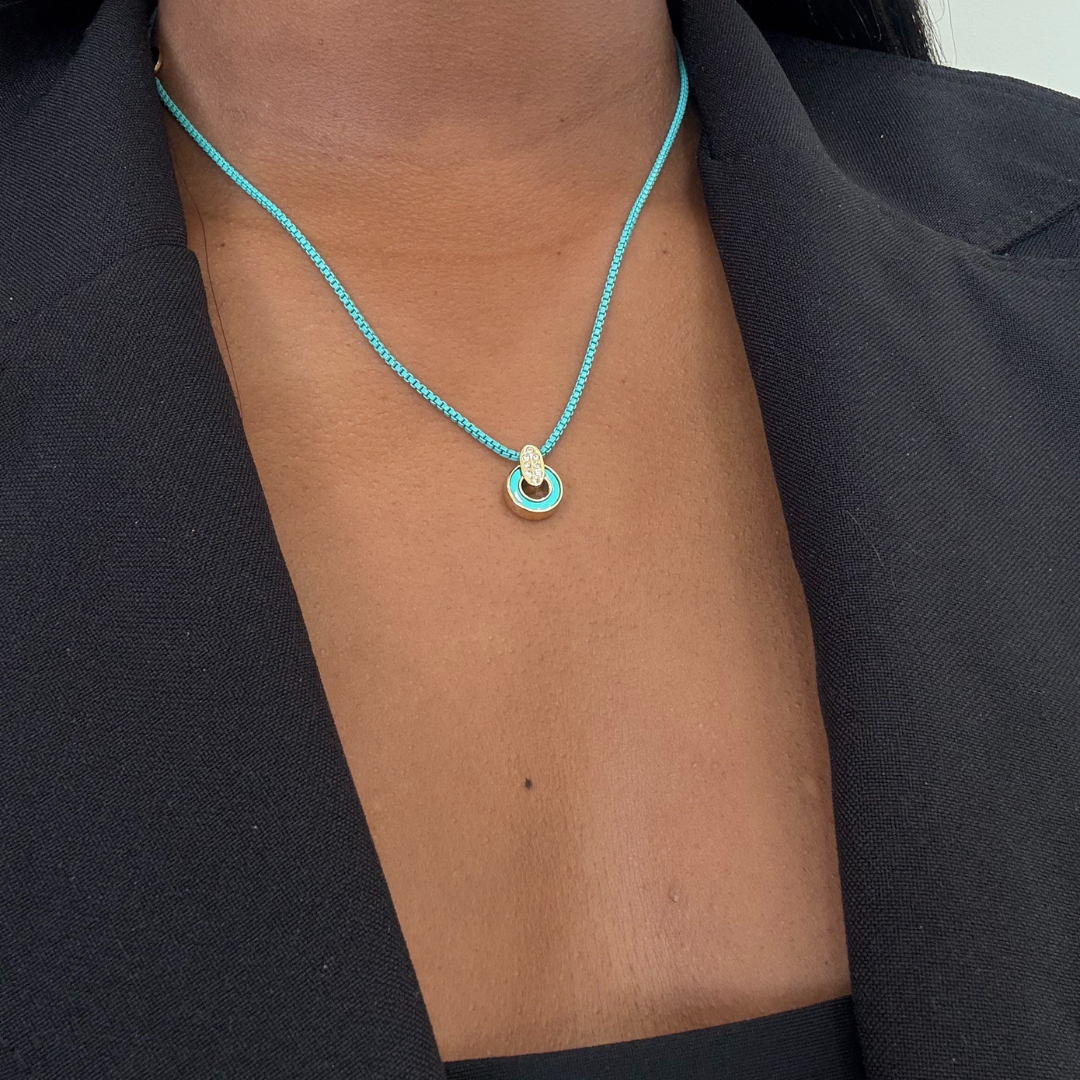 Turquoise Nereida Necklace with Zirconia