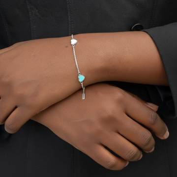 Jason Hyde Amare Turquoise Trio Heart Bracelet