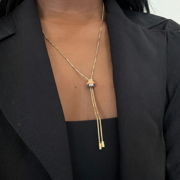 Apricot crush  Wewa Bolo Tie Necklace 