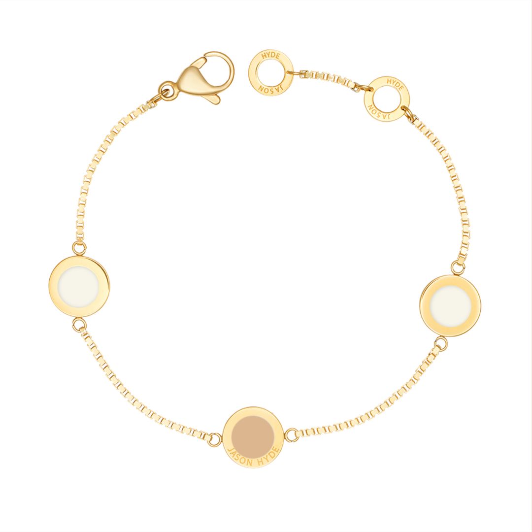 CAPPUCCINO AND BEIGE CHIPS TRIO BRACELET