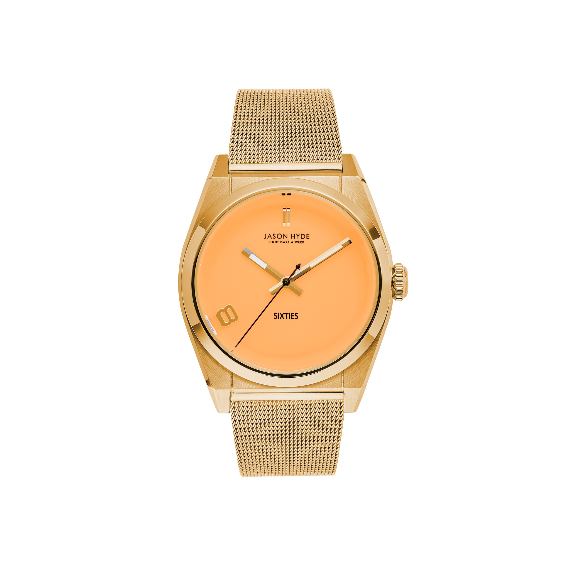 #SIXTY EIGHT | 34 MM WATCH ORANGE DIAL - MESH STRAP