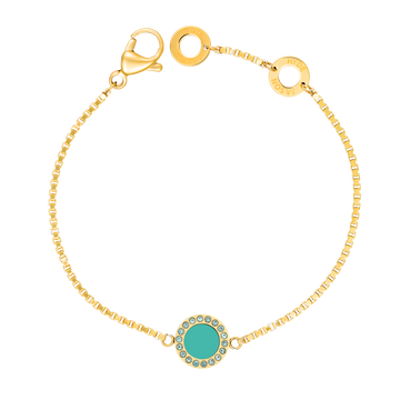 OCEAN TURQUOISE CHIP WITH COLORED ZIRCONIA BRACELET