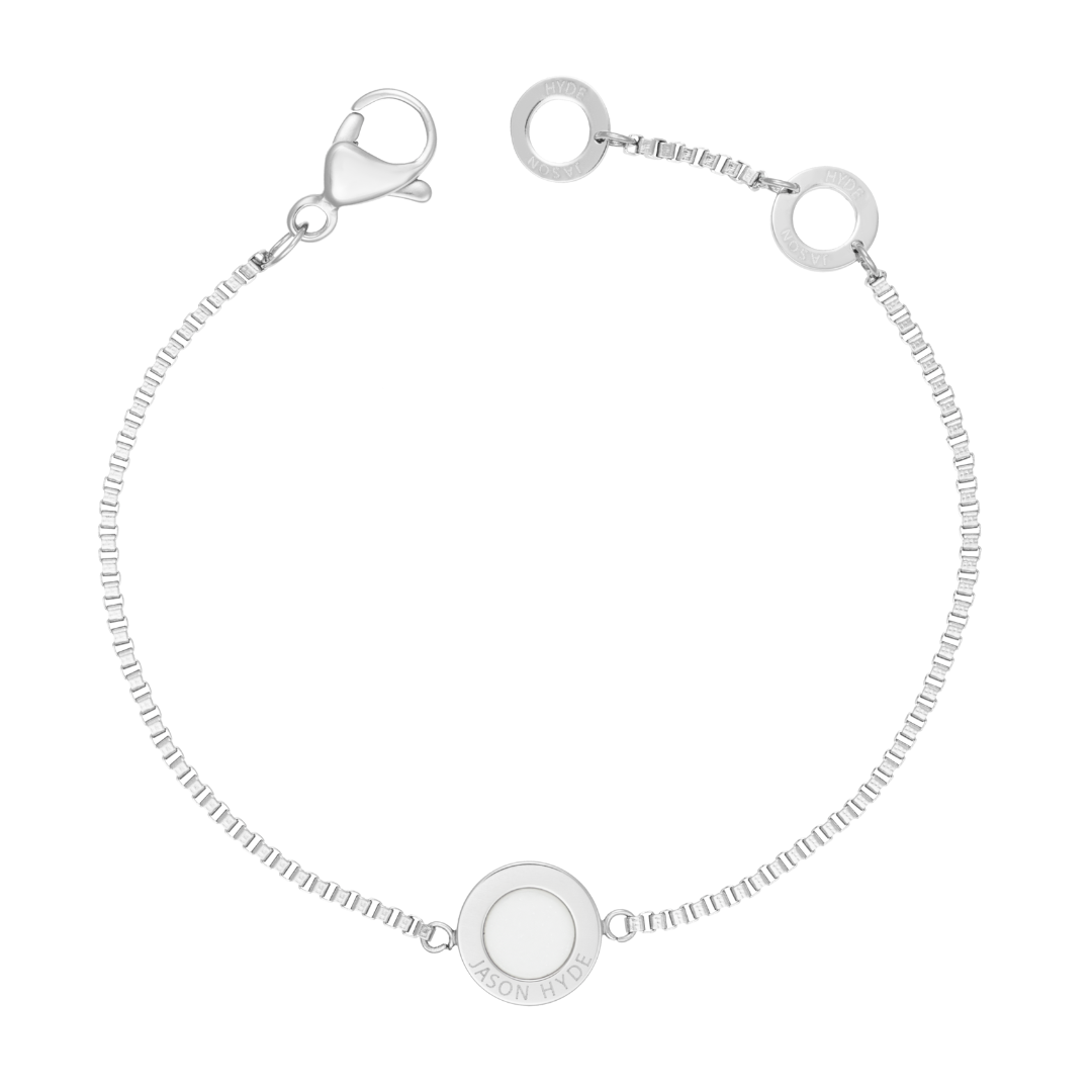 OCEAN WHITE CHIP SILVER BRACELET