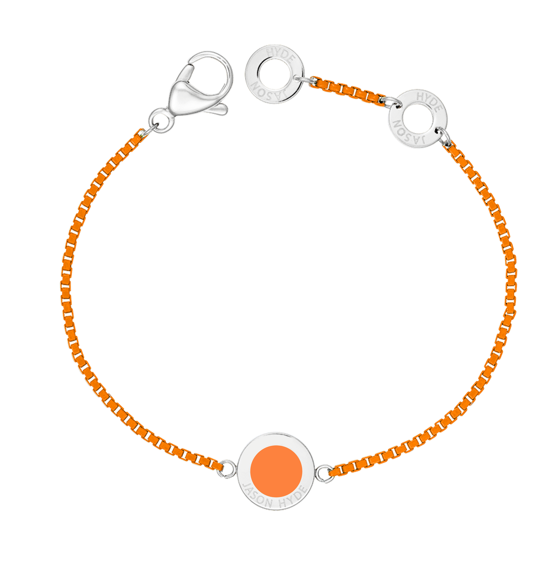 ORANGE CHAIN ORANGE CHIP BRACELET