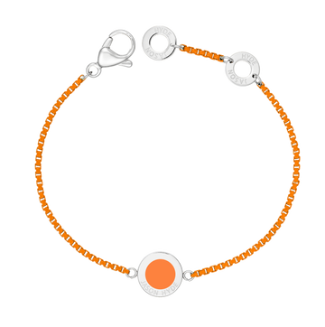 ORANGE CHAIN ORANGE CHIP BRACELET
