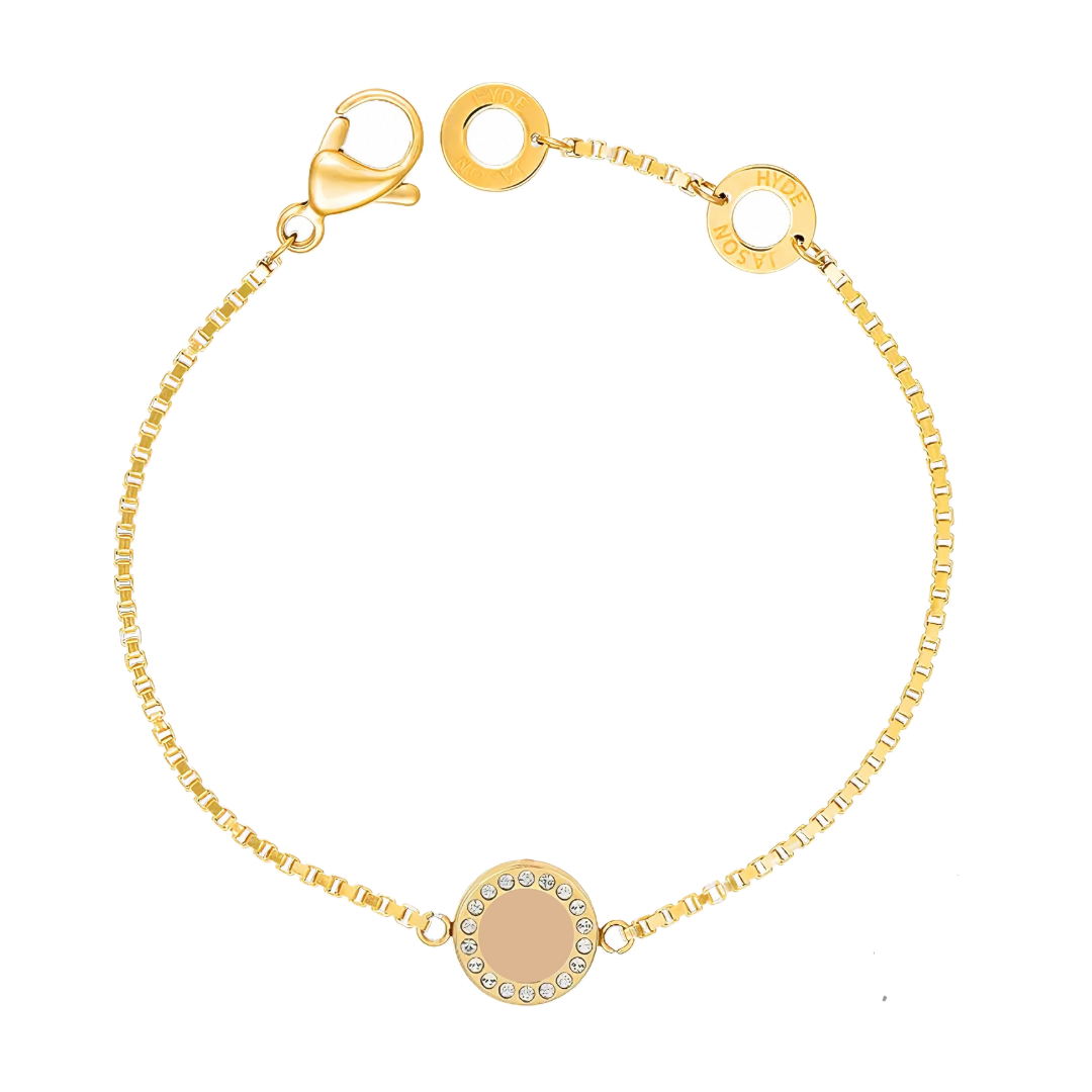 OCEAN BEIGE CHIP WITH ZIRCONIA BRACELET