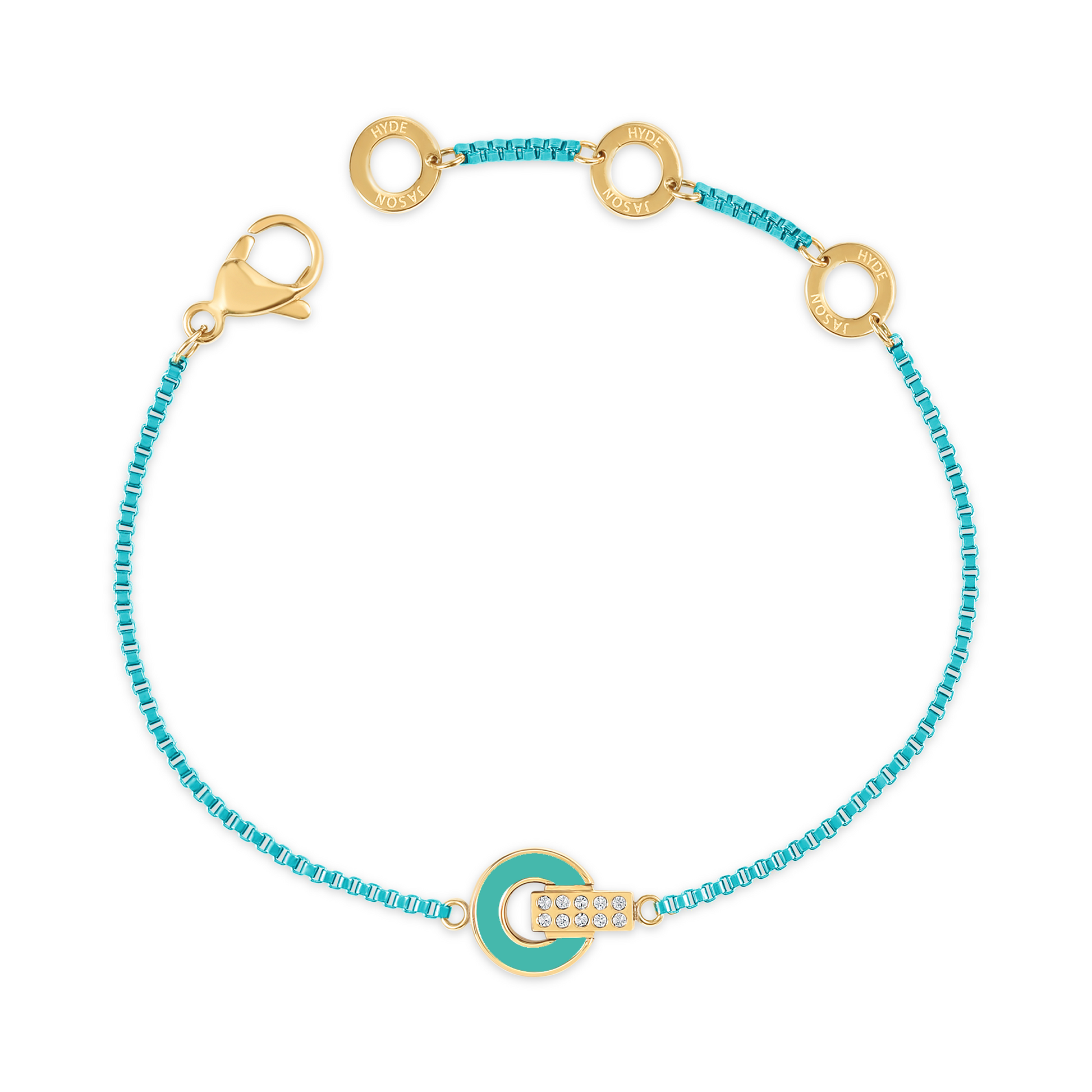 NEREIDA TURQUOISE CHIP TURQUOISE BRACELET WITH ZIRCONIA