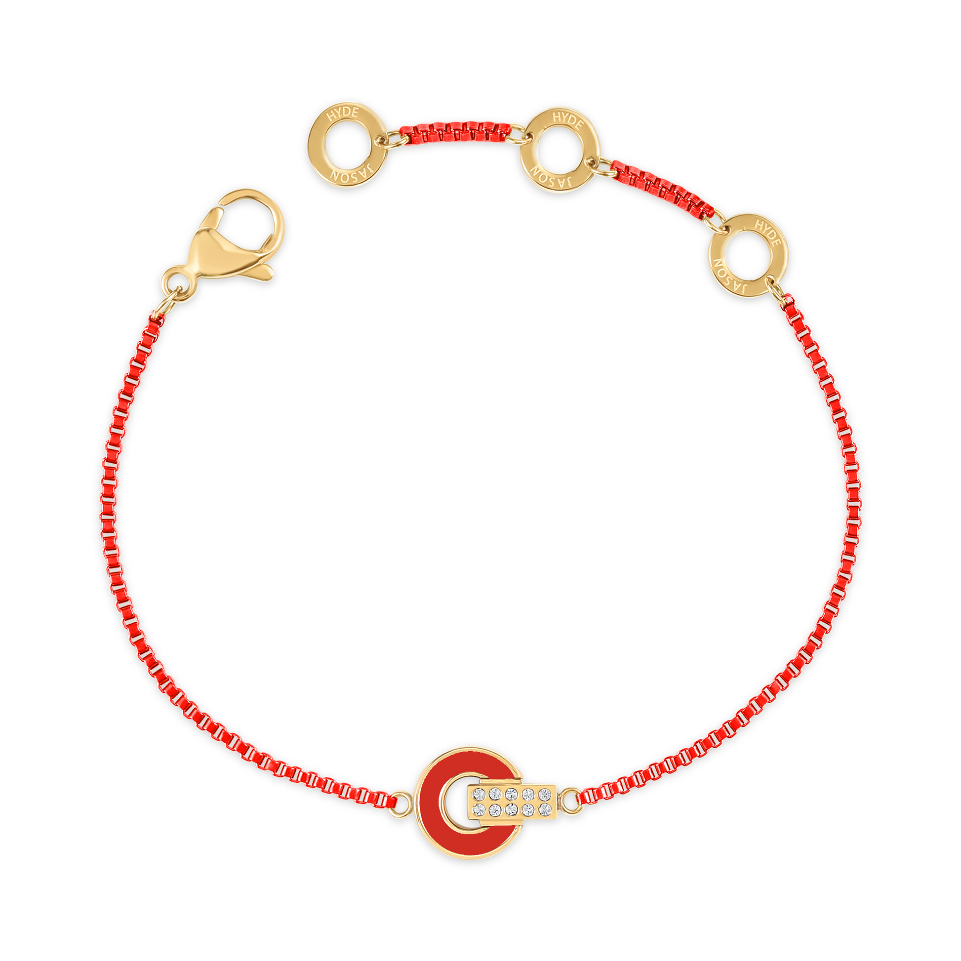 NEREIDA RED CHIP RED BRACELET WITH ZIRCONIA