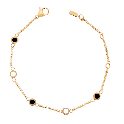 NEW WAVE BLACK AND WHITE 5 CHIPS BRACELET