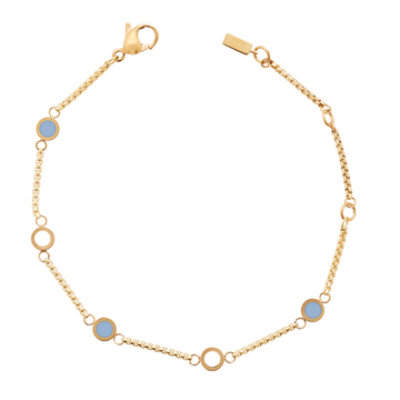 NEW WAVE POWDER BLUE AND WHITE 5 CHIPS BRACELET