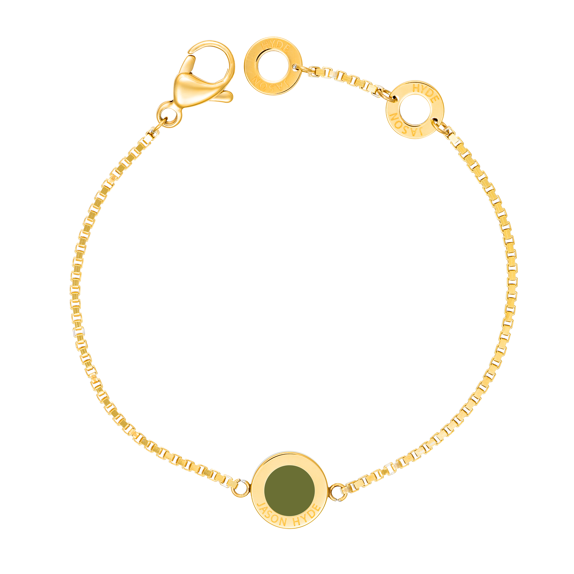 OLIVE GREEN CHIP BRACELET