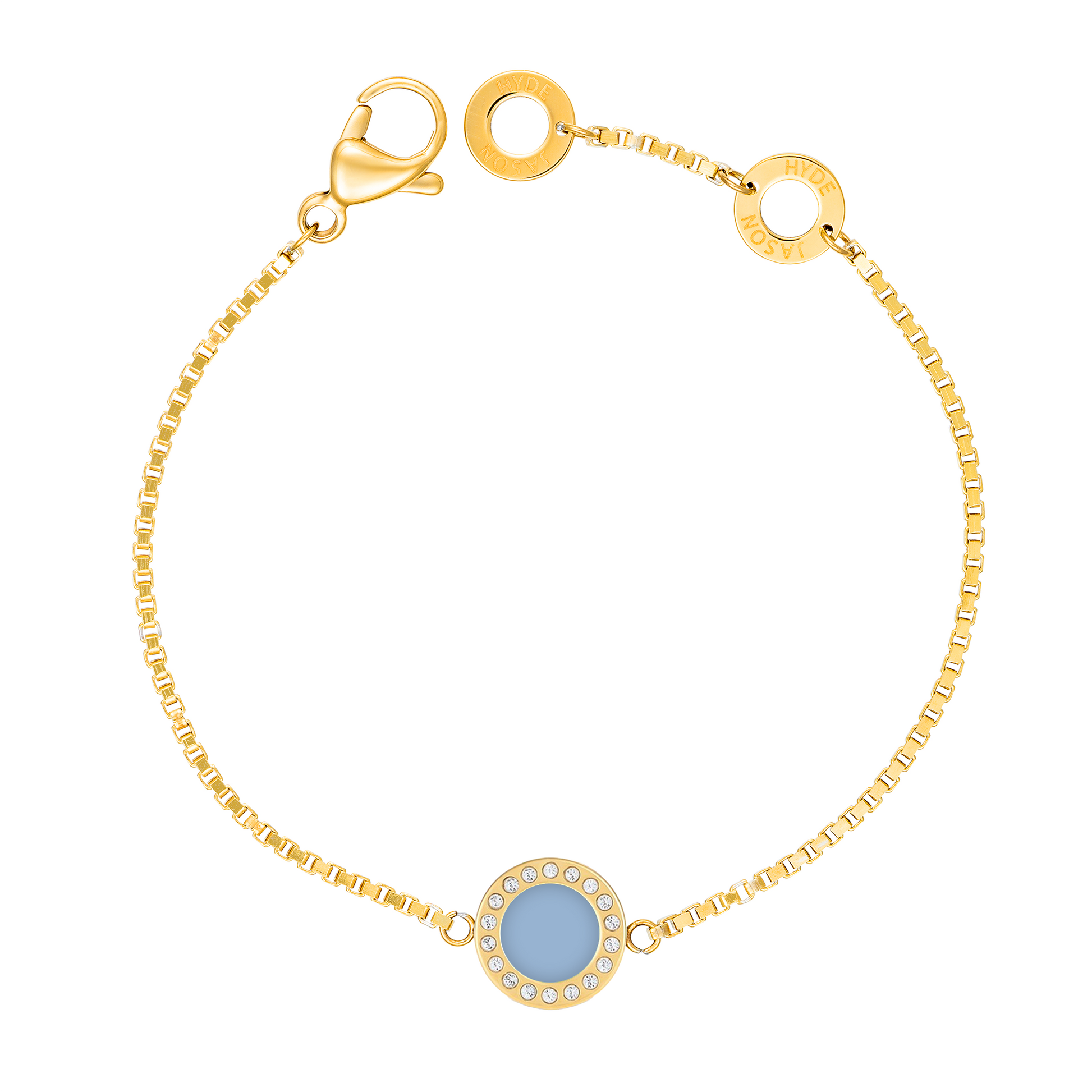 POWDER BLUE CHIP WITH ZIRCONIA BRACELET