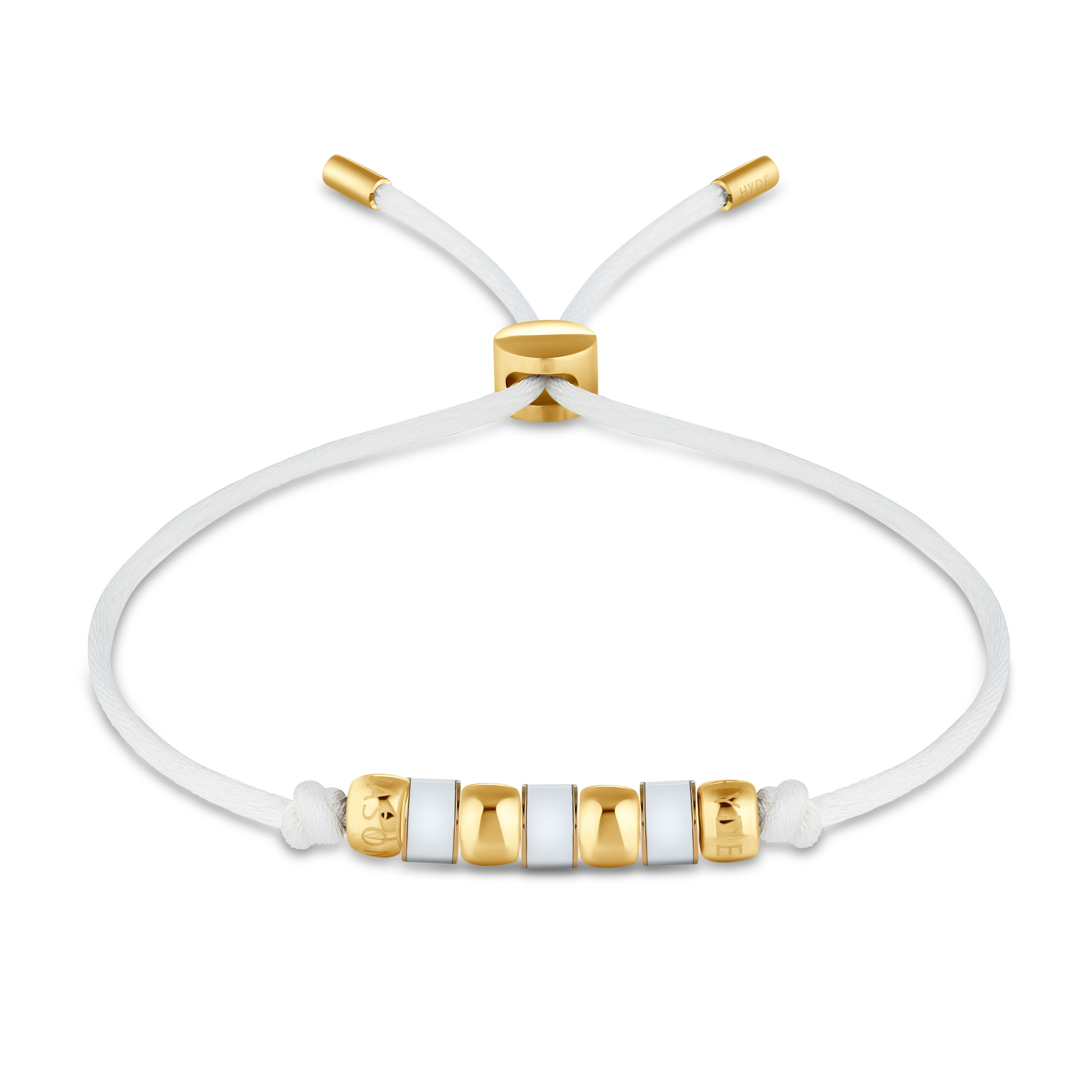 LUCKYMARE WHITE CORD WHITE CHIP BRACELET