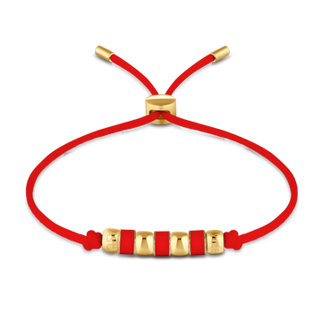 LUCKYMARE RED CORD RED CHIP BRACELET