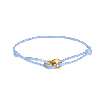 WEWA POWDER BLUE CORD AND CHIP BRACELET