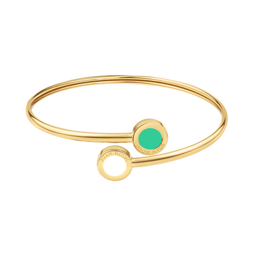 OCEAN TURQUOISE AND WHITE CHIPS BANGLE