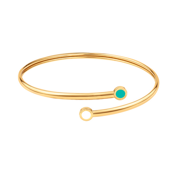 NEW WAVE TURQUOISE AND WHITE CHIPS BANGLE