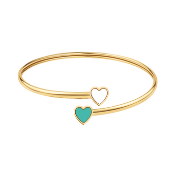 AMARE TURQUOISE AND WHITE CHIPS BANGLE