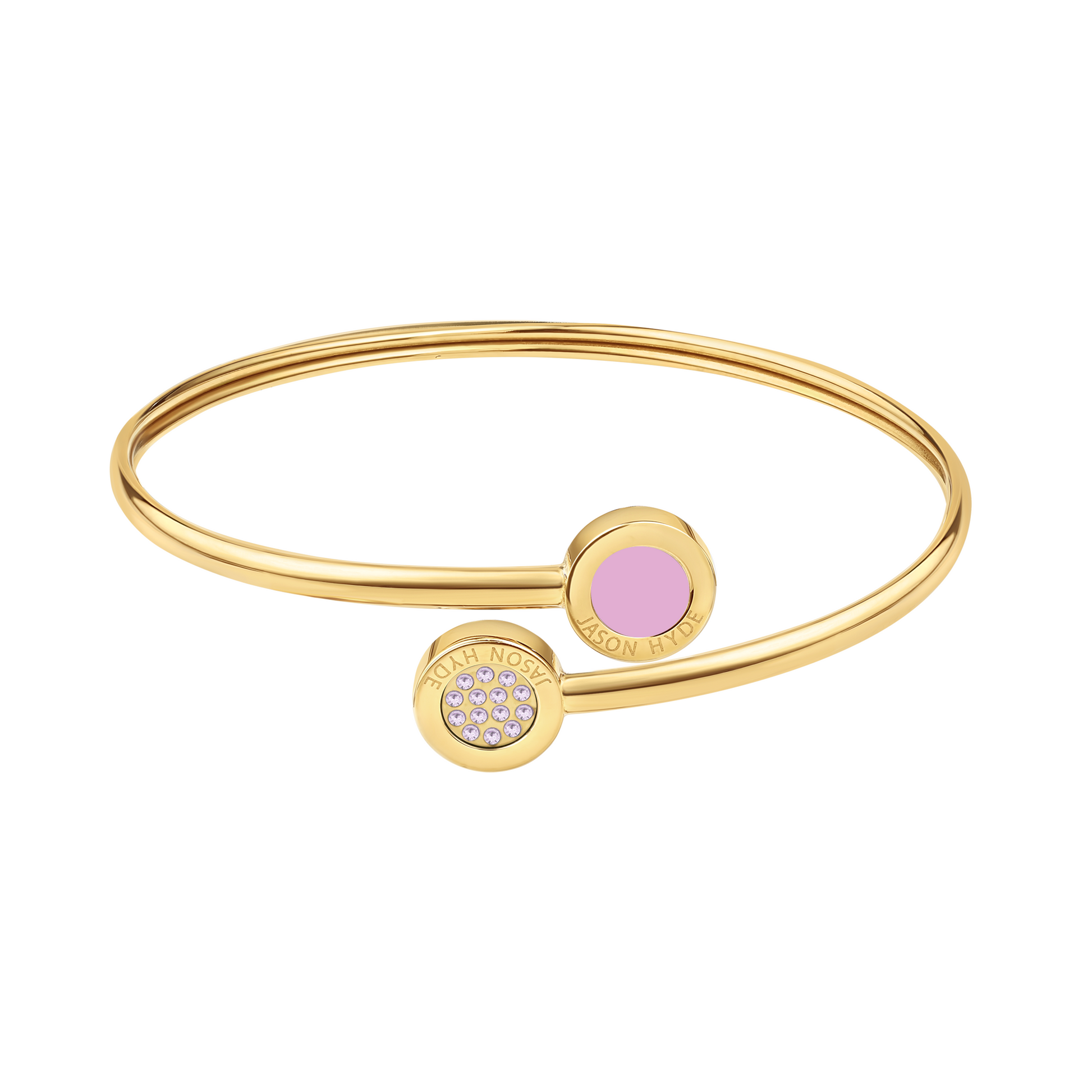 OCEAN FONDANT PINK AND PAVE CHIPS BANGLE