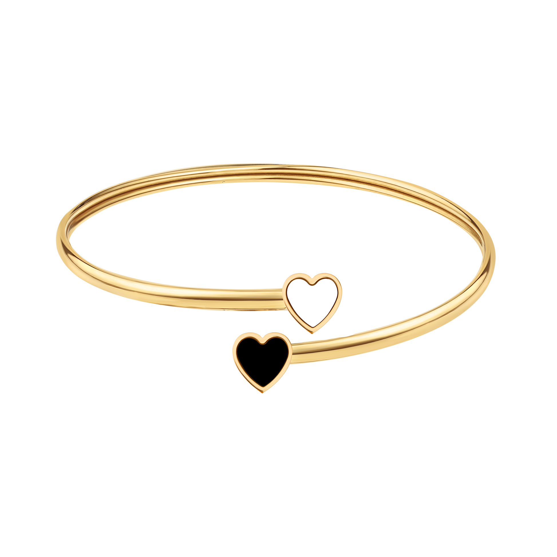 AMARE BLACK AND WHITE CHIPS BANGLE 