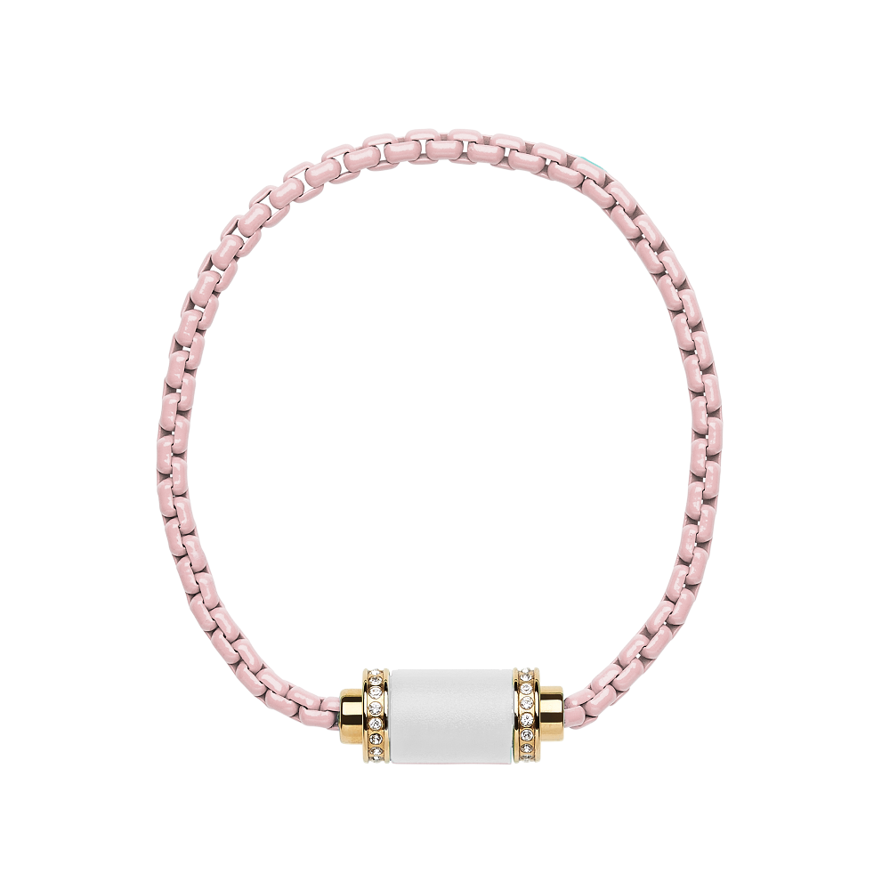 THALASSA PINK CHAIN WHITE CHIP WITH ZIRCONIA MAGNET