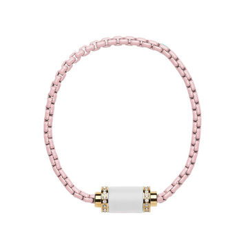 THALASSA PINK CHAIN WHITE CHIP WITH ZIRCONIA MAGNET