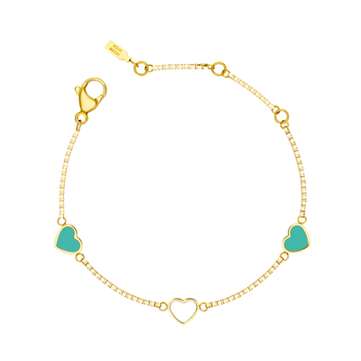 TURQUOISE AND WHITE CHIPS TRIO BRACELET