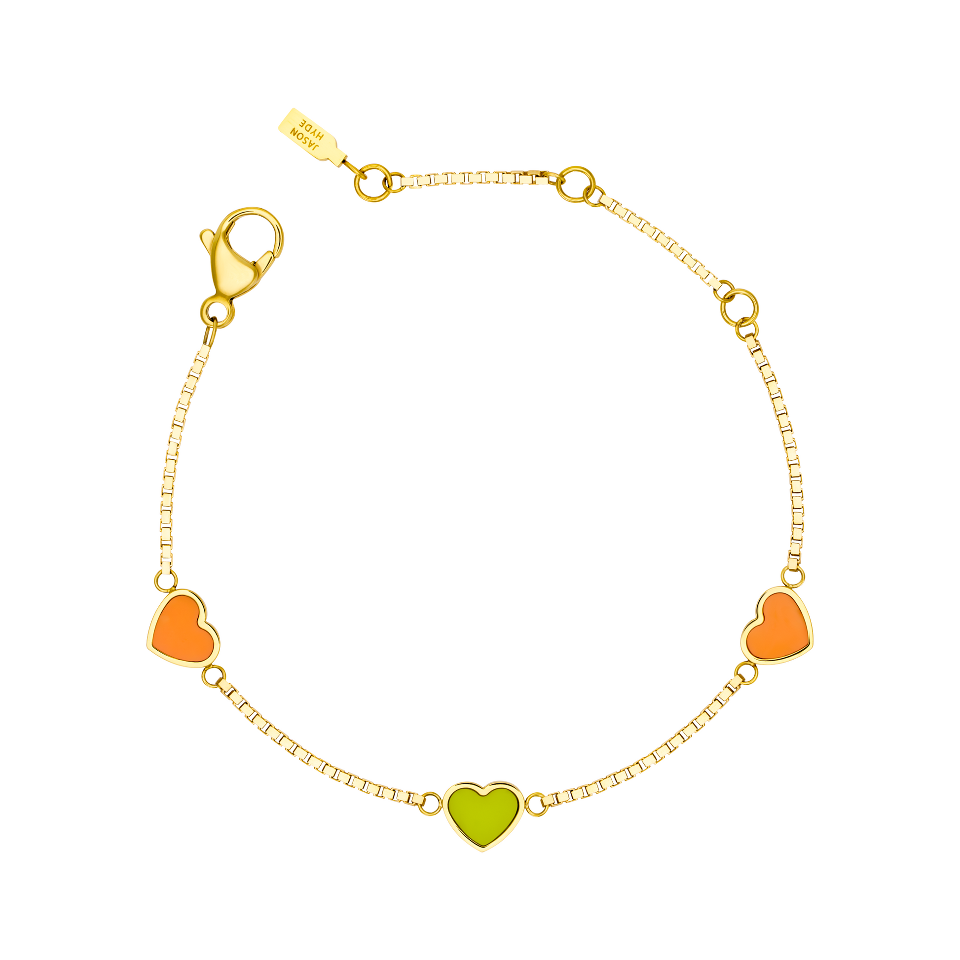 ORANGE AND LIME GREEN CHIPS TRIO BRACELET