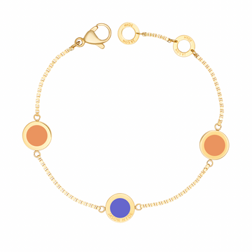 OCEAN APRICOT CRUSH AND PERSIAN BLUE CHIPS TRIO BRACELET