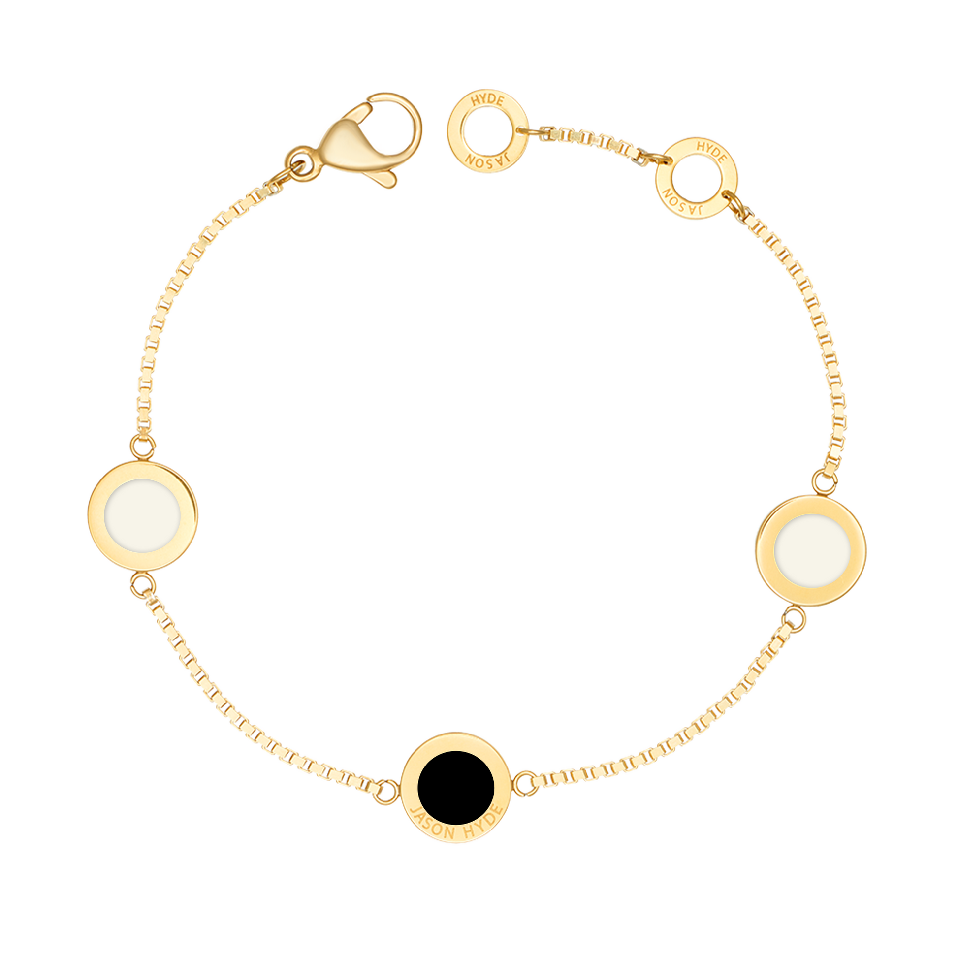 CAPPUCCINO AND BLACK CHIPS TRIO BRACELET