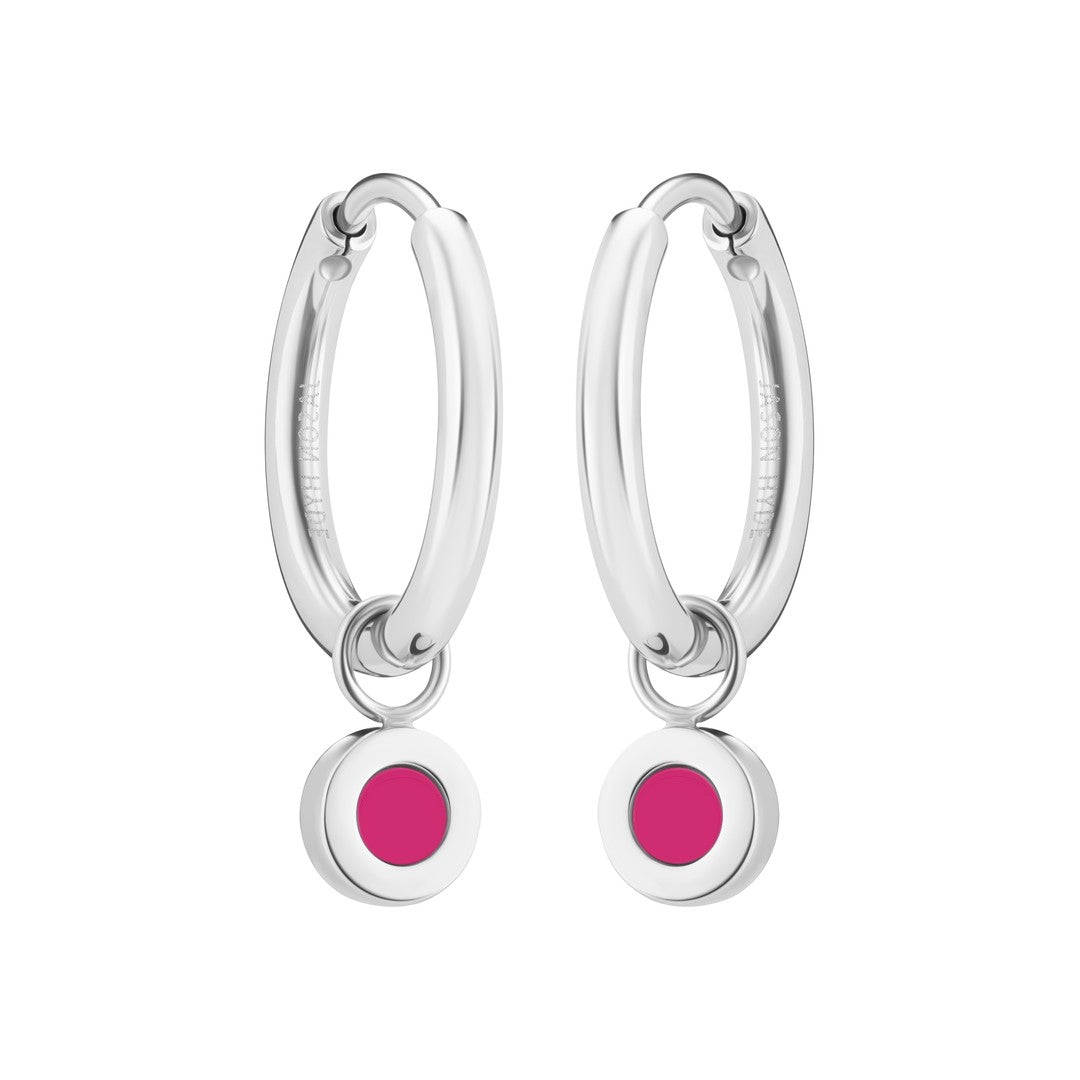 NEW WAVE HOOPS HANGING RASPBERRY CHIP