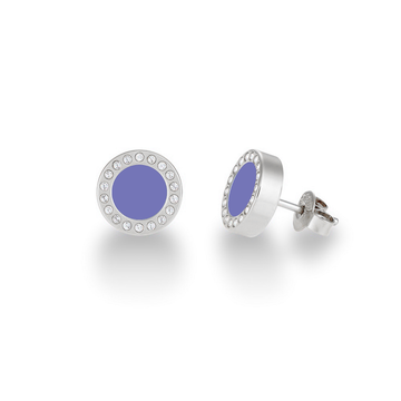 OCEAN PERSIAN BLUE CHIP WITH ZIRCONIA EARRINGS