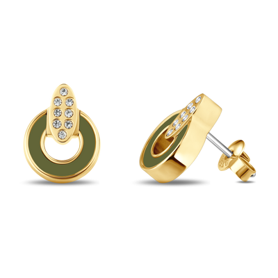 OLVIE GREEN CHIP WITH ZIRCONIA EARRINGS
