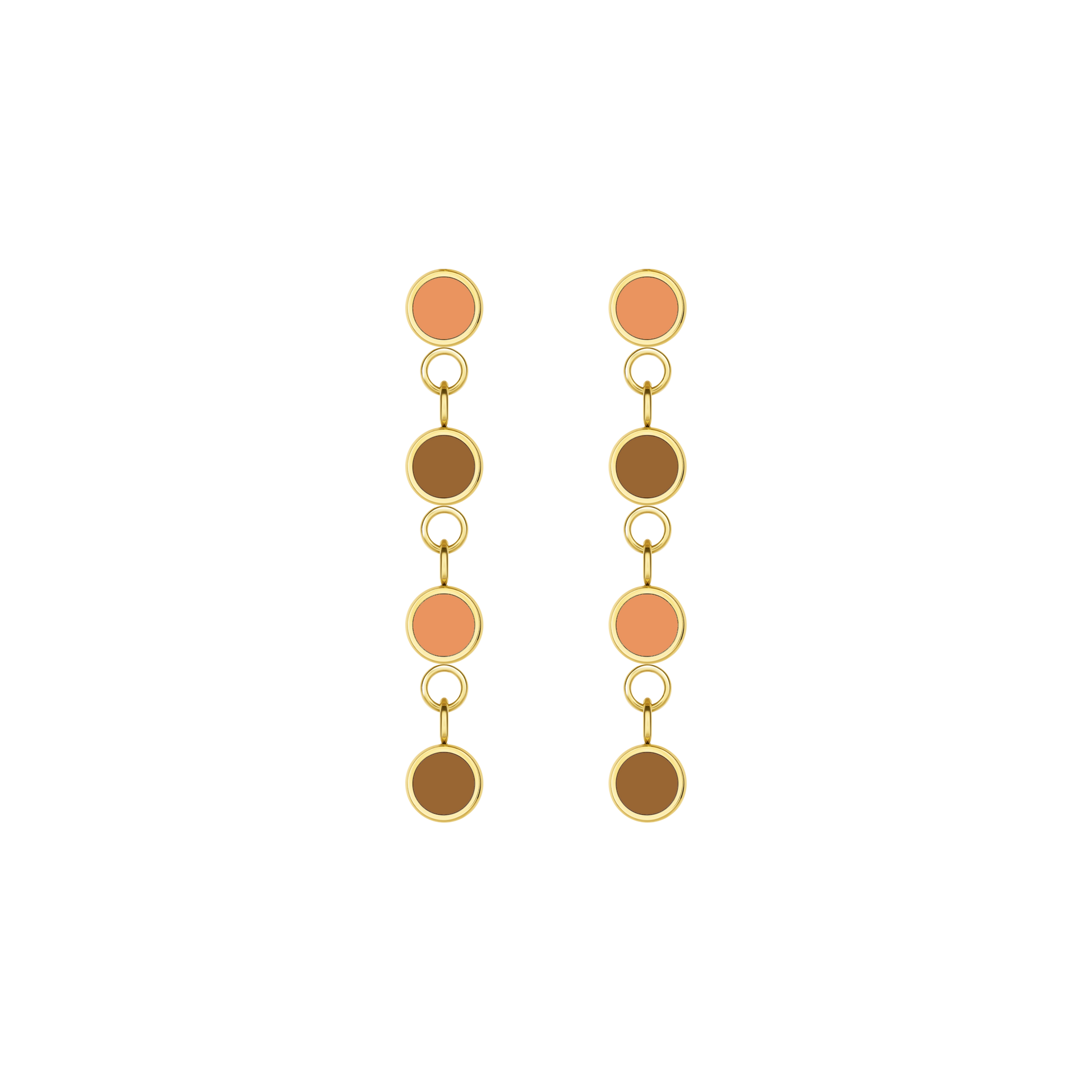 NEW WAVE CASCADE 4 APRICOT CRUSH AND NUTSHELL CHIPS EARRING