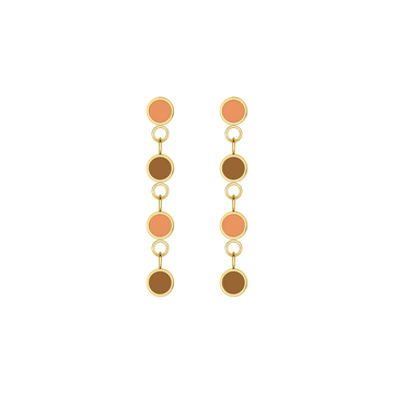 NEW WAVE CASCADE 4 APRICOT CRUSH AND NUTSHELL CHIPS EARRINGS