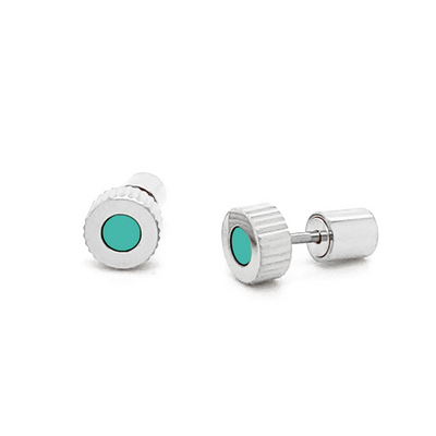 TURQUOISE CHIP STUD EARRINGS
