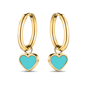 AMARE HOOPS HANGING TURQUOISE CHIP