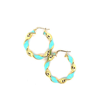 ACQUARELLO TURQUOISE TWISTED HOOPS