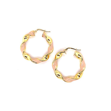 ACQUARELLO BEIGE TWISTED HOOPS