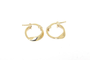 EARRING ITALY SMALL OVALE HOOPS IPYG SILVER