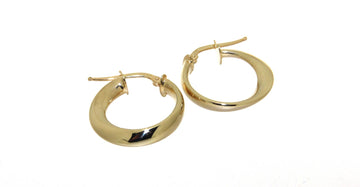 EARRING ITALY MEDIUM OVALE HOOPS IPYG SILVER