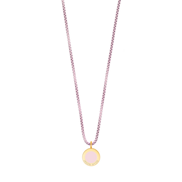 OCEAN PINK CHAIN WITH PINK CHIP NECKLACE