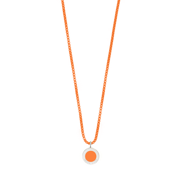 ORANGE CHAIN ORANGE CHIP NECKLACE