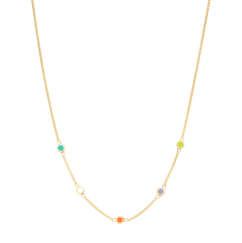 NEW WAVE MULTICOLOR 5 CHIPS NECKLACE