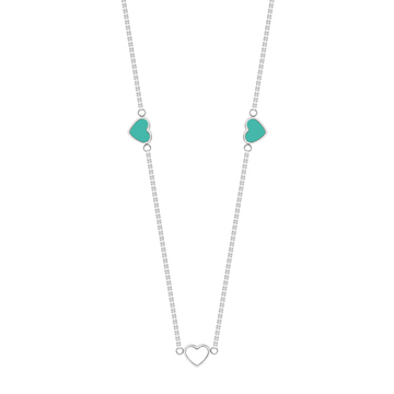 AMARE TURQUOISE AND WHITE CHIPS NECKLACE