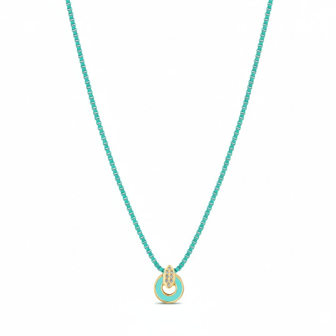 Turquoise chip turquoise chain Nereida Necklace