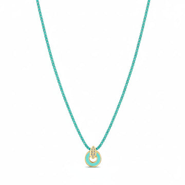 Turquoise chip turquoise chain Nereida Necklace